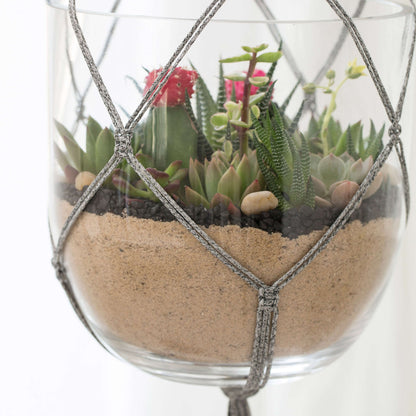 Red Heart Craft Macramé Plant Hanger Craft Hanger made in Red Heart Cordial Yarn