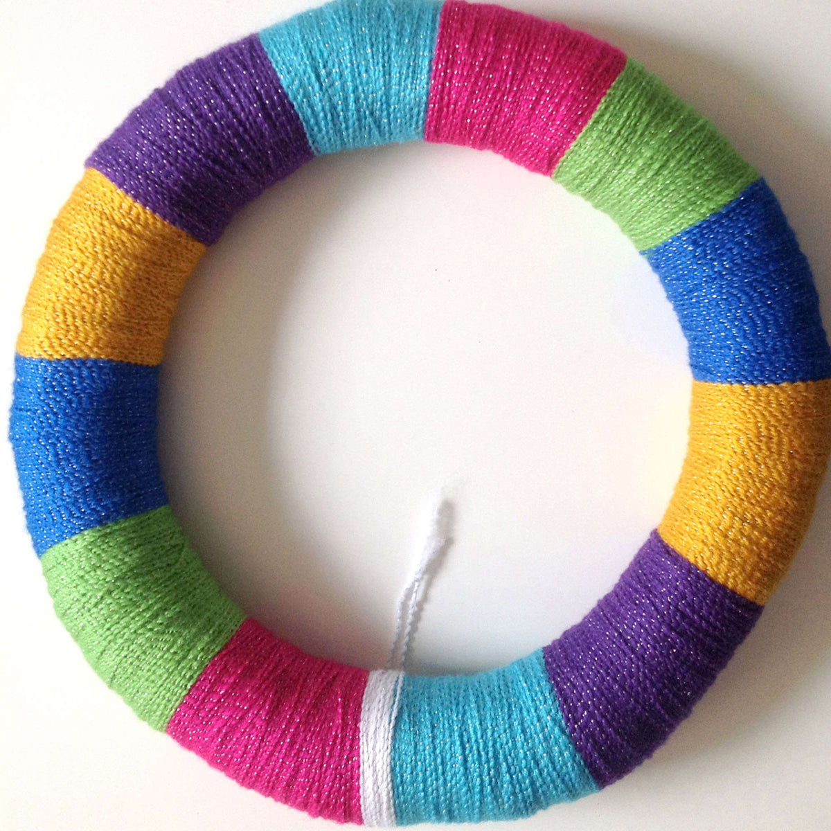 Craft Wreath made in Red Heart Celebration Yarn