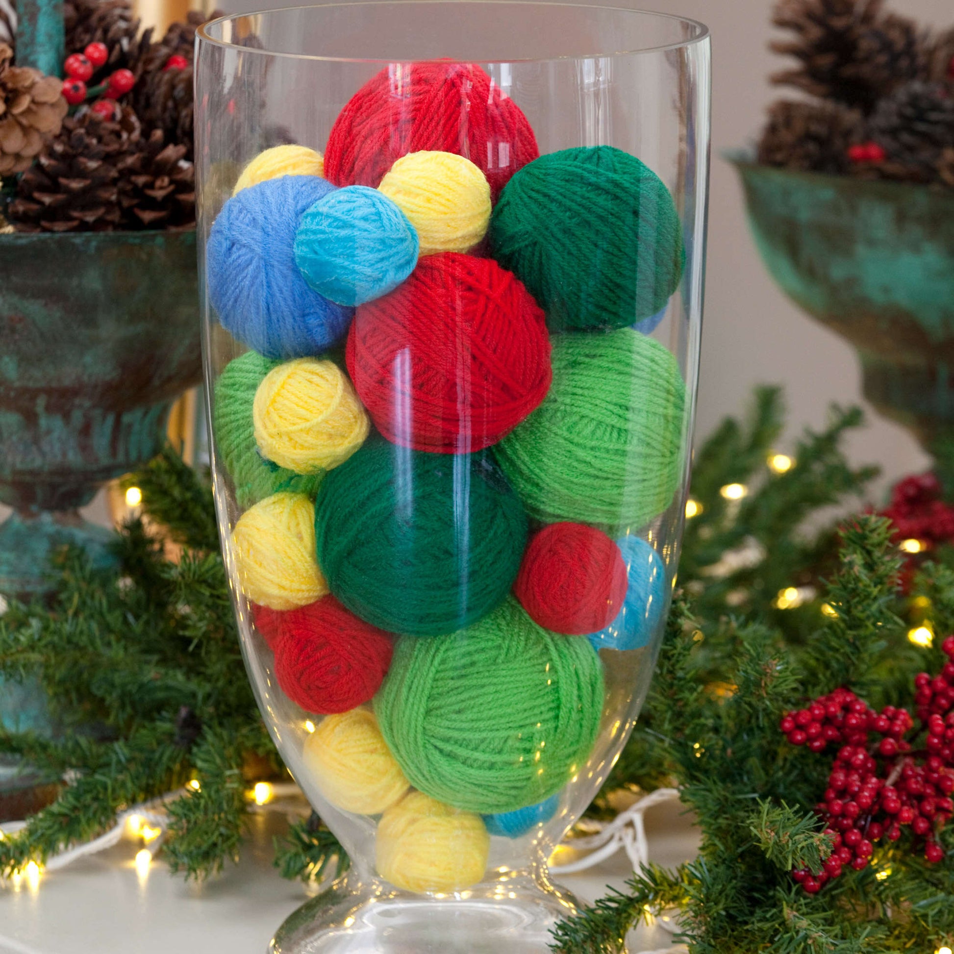 Free Red Heart Scrap Wrapped Holiday Balls Craft Pattern
