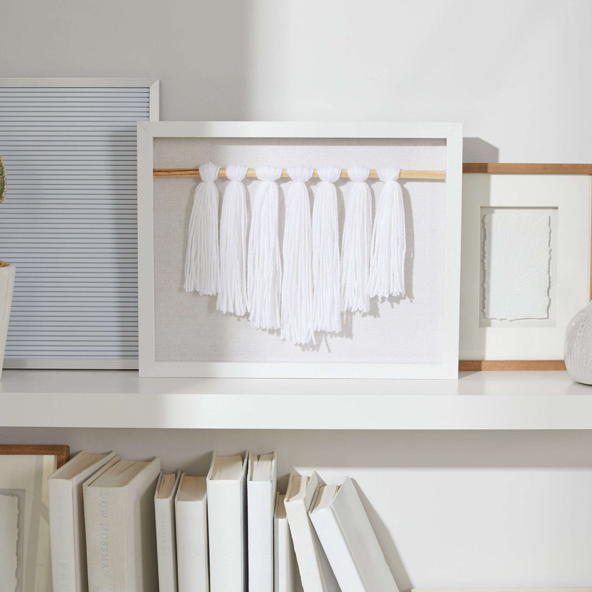 Craft Tassel Art made in Red Heart Super Saver Yarn