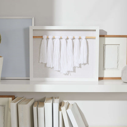 Red Heart Craft Framed Tassel Art Craft Tassel Art made in Red Heart Super Saver Yarn