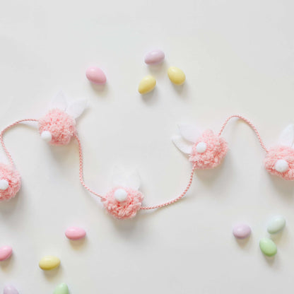 Red Heart Bottoms-Up! Garland Craft Garland made in Red Heart Pomp-a-Doodle Yarn