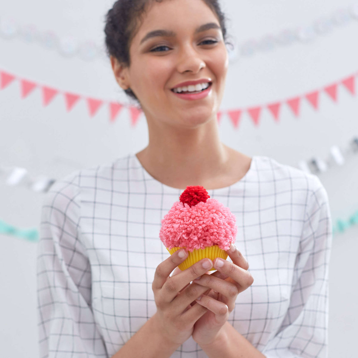 Craft Pompom Craft made in Red Heart With Love Yarn