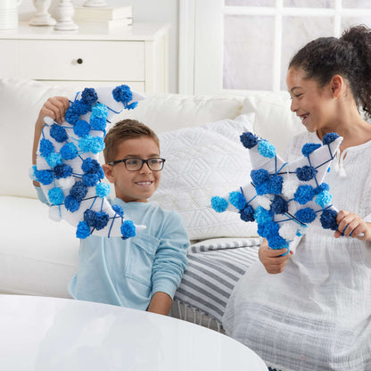 Red Heart Craft Moon and Star Shapes Craft Shapes made in Red Heart Super Saver Yarn