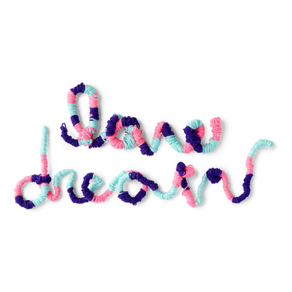 Red Heart Craft Yarn-Wrapped Wire Words Craft Words Craft made in Red Heart Super Saver Yarn