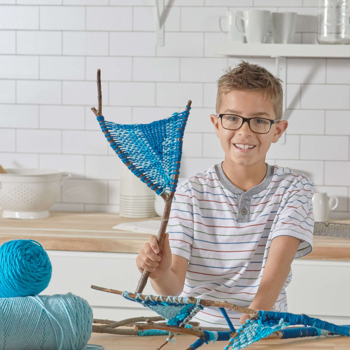 Craft Weaving made in Red Heart With Love Yarn