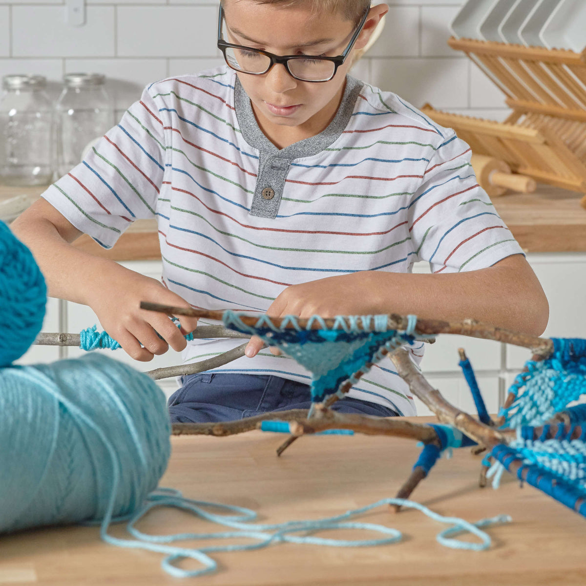 Craft Weaving made in Red Heart With Love Yarn