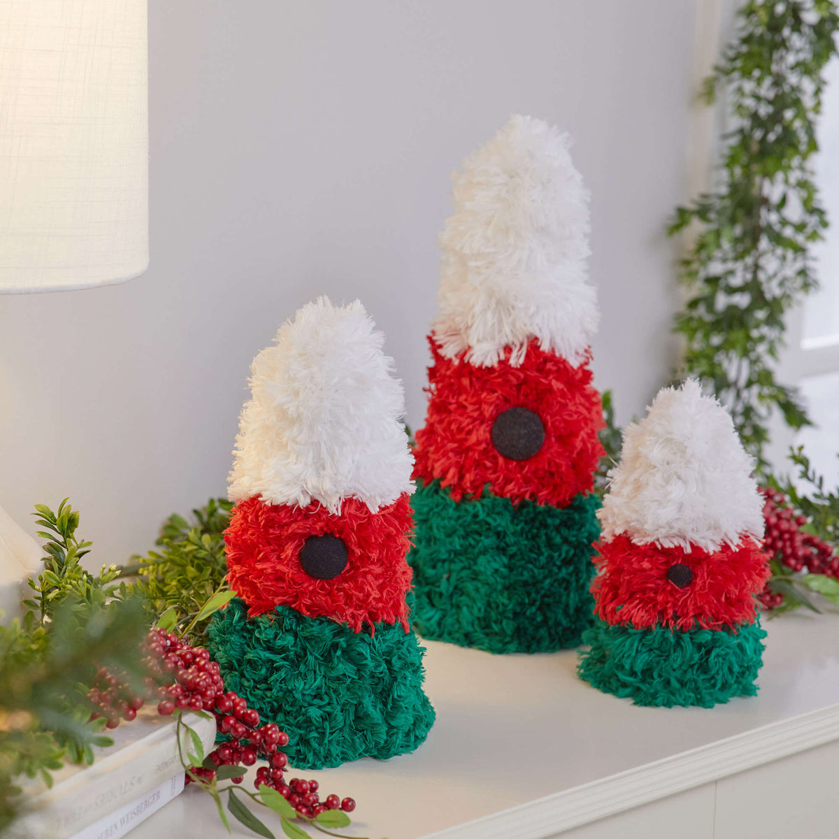 Craft Holiday Décor made in Red Heart Fur Yarn