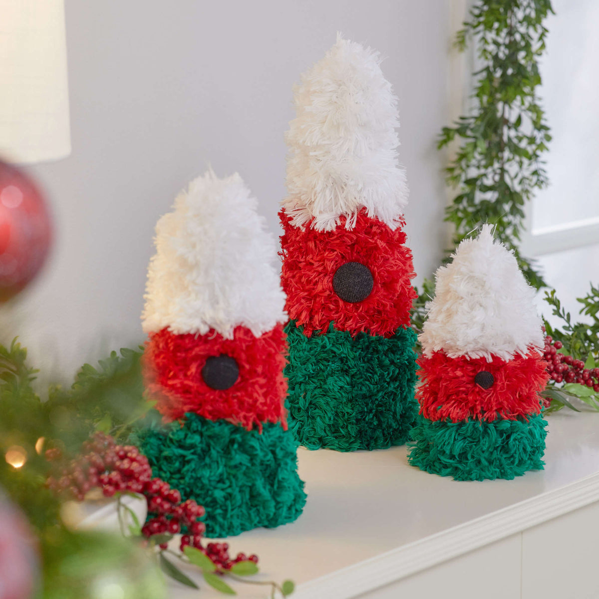 Craft Holiday Décor made in Red Heart Fur Yarn