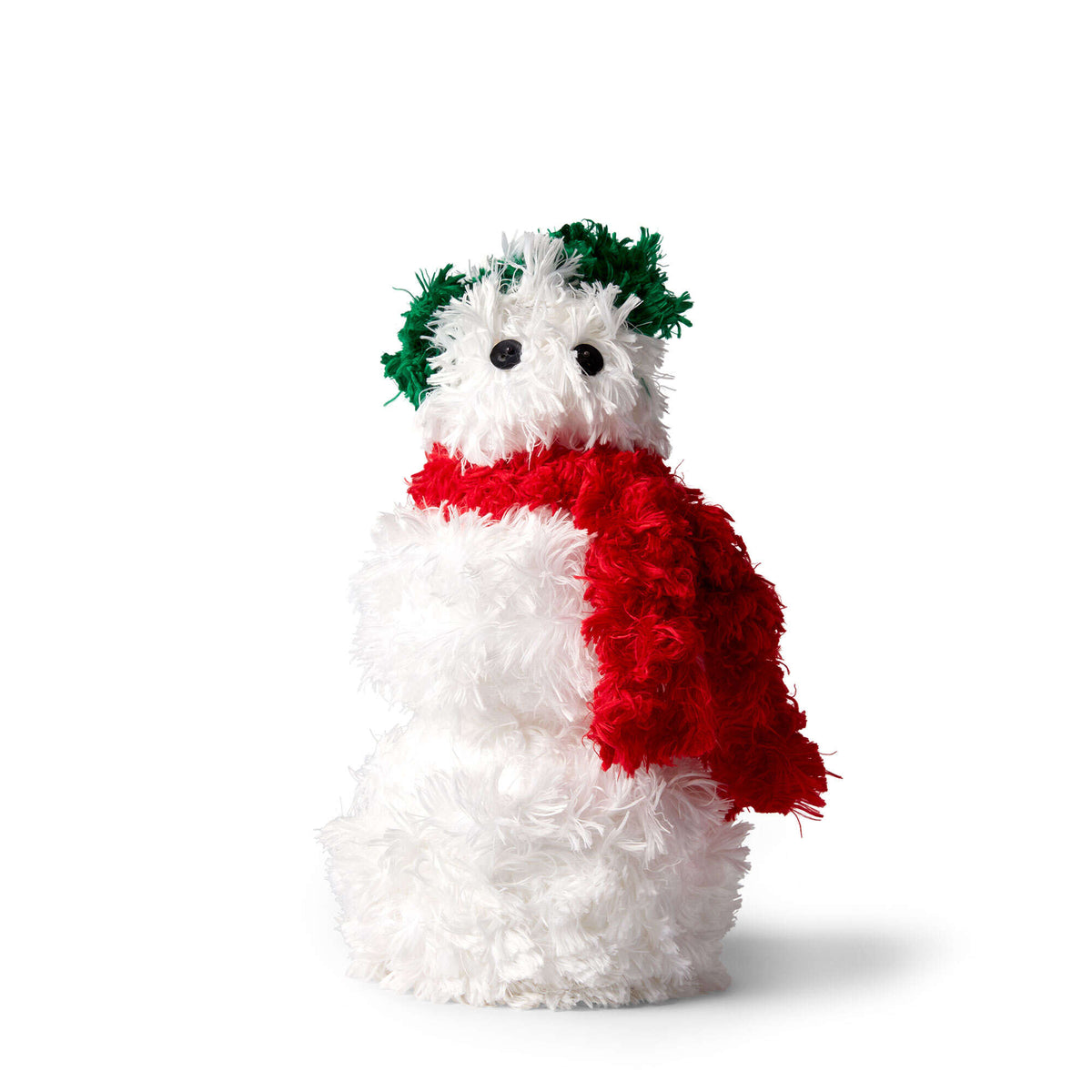 Craft Snowman made in Red Heart Fur Yarn