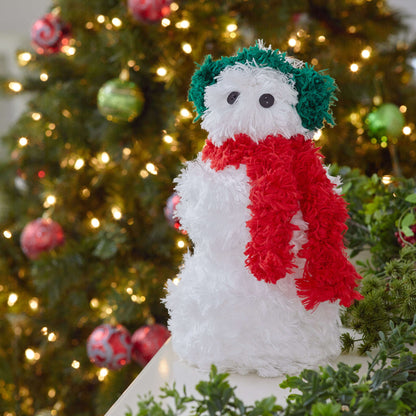 Red Heart Craft Friendly Snowman Craft Snowman made in Red Heart Fur Yarn