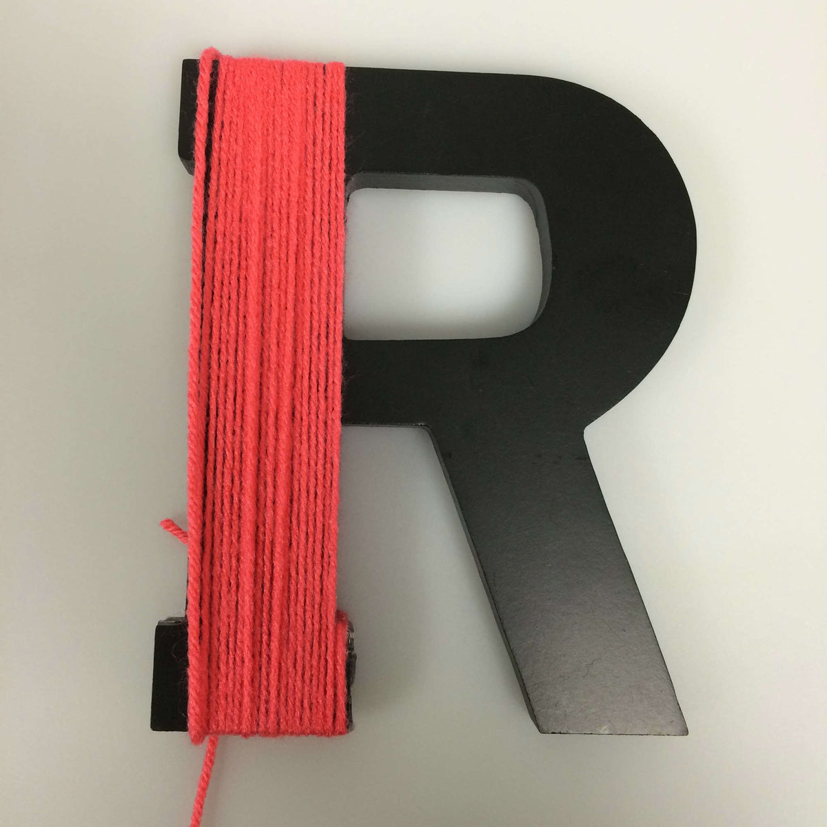 Craft Initials made in Red Heart Super Saver Yarn