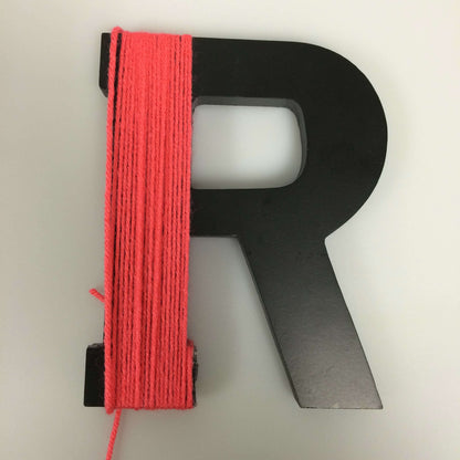 Red Heart Craft Wrapped Initials Craft Initials made in Red Heart Super Saver Yarn