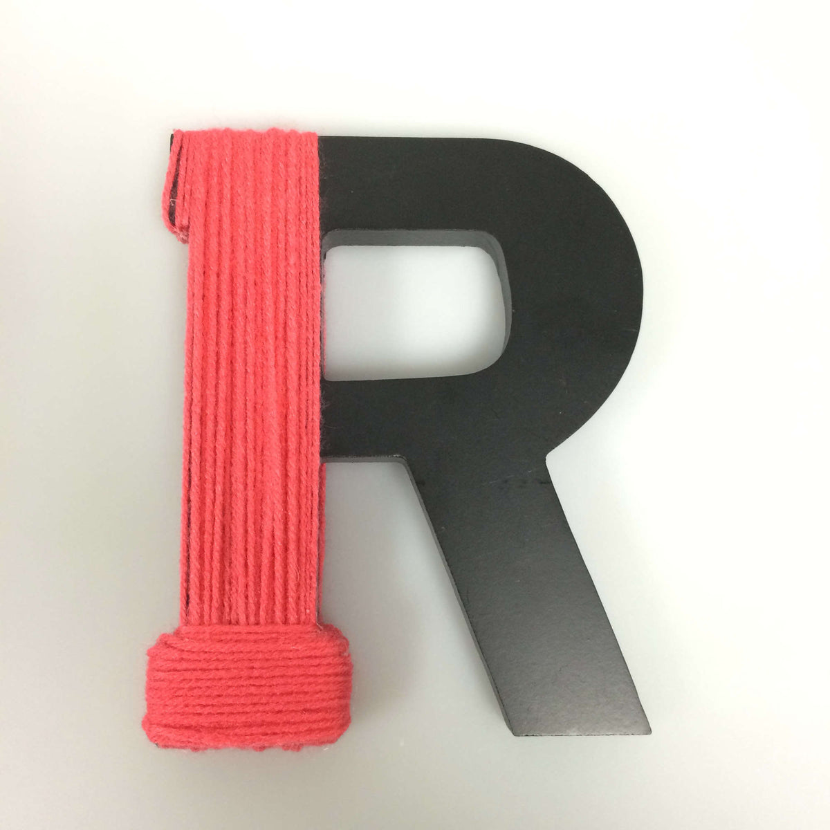 Craft Initials made in Red Heart Super Saver Yarn