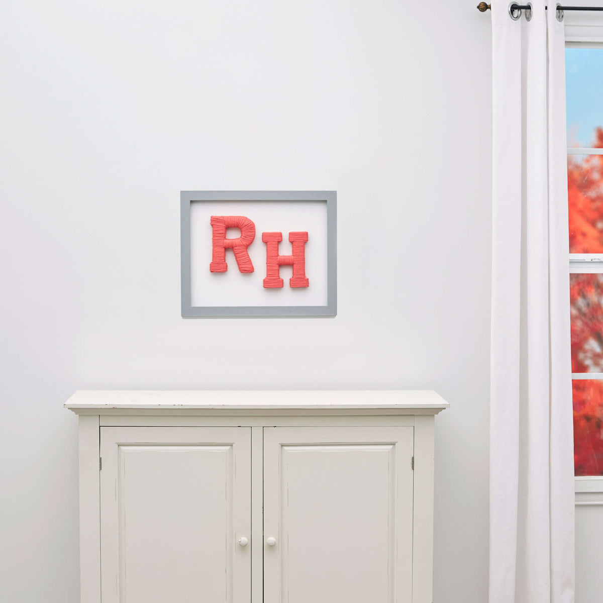 Craft Initials made in Red Heart Super Saver Yarn