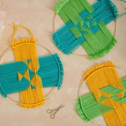 Red Heart Craft Ring Weaving Wall Hanging Trio Version 1