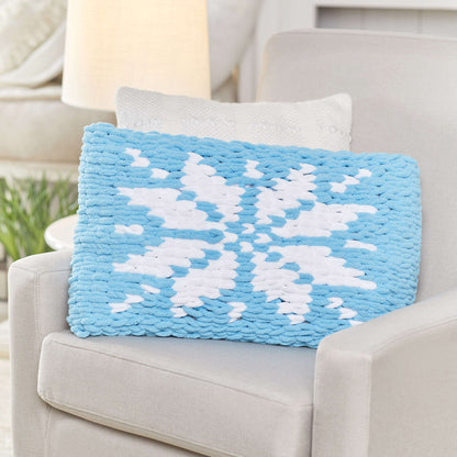 Red Heart Craft Fair Isle Loop-It Pillow Craft Pillow made in Red Heart Loop-It Yarn