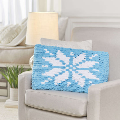 Red Heart Craft Fair Isle Loop-It Pillow Craft Pillow made in Red Heart Loop-It Yarn