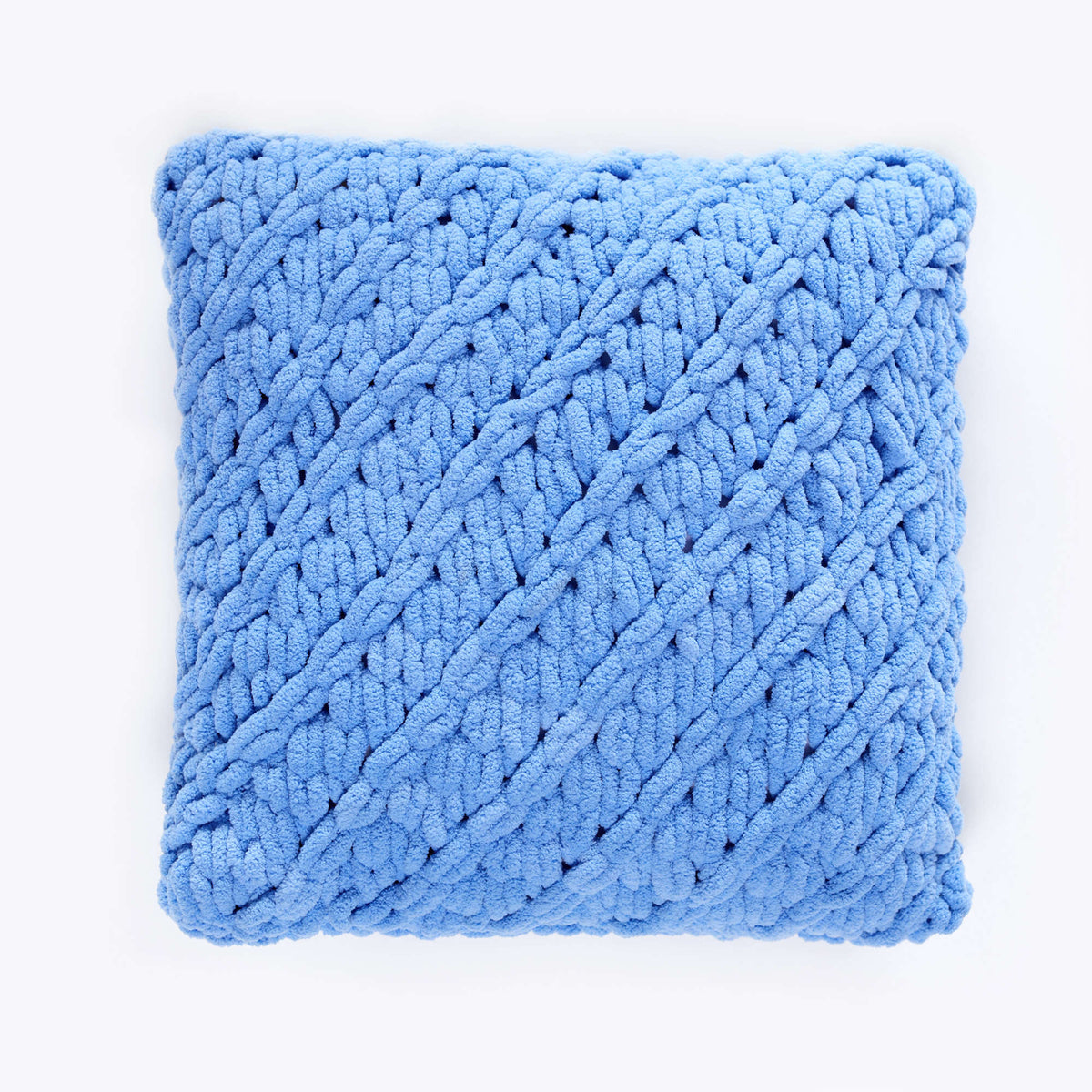 Craft Pillow made in Red Heart Loop-It Yarn