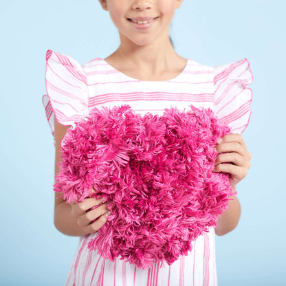 Red Heart Craft Fur-Ever Yours Heart Craft Heart made in Red Heart Fur Yarn