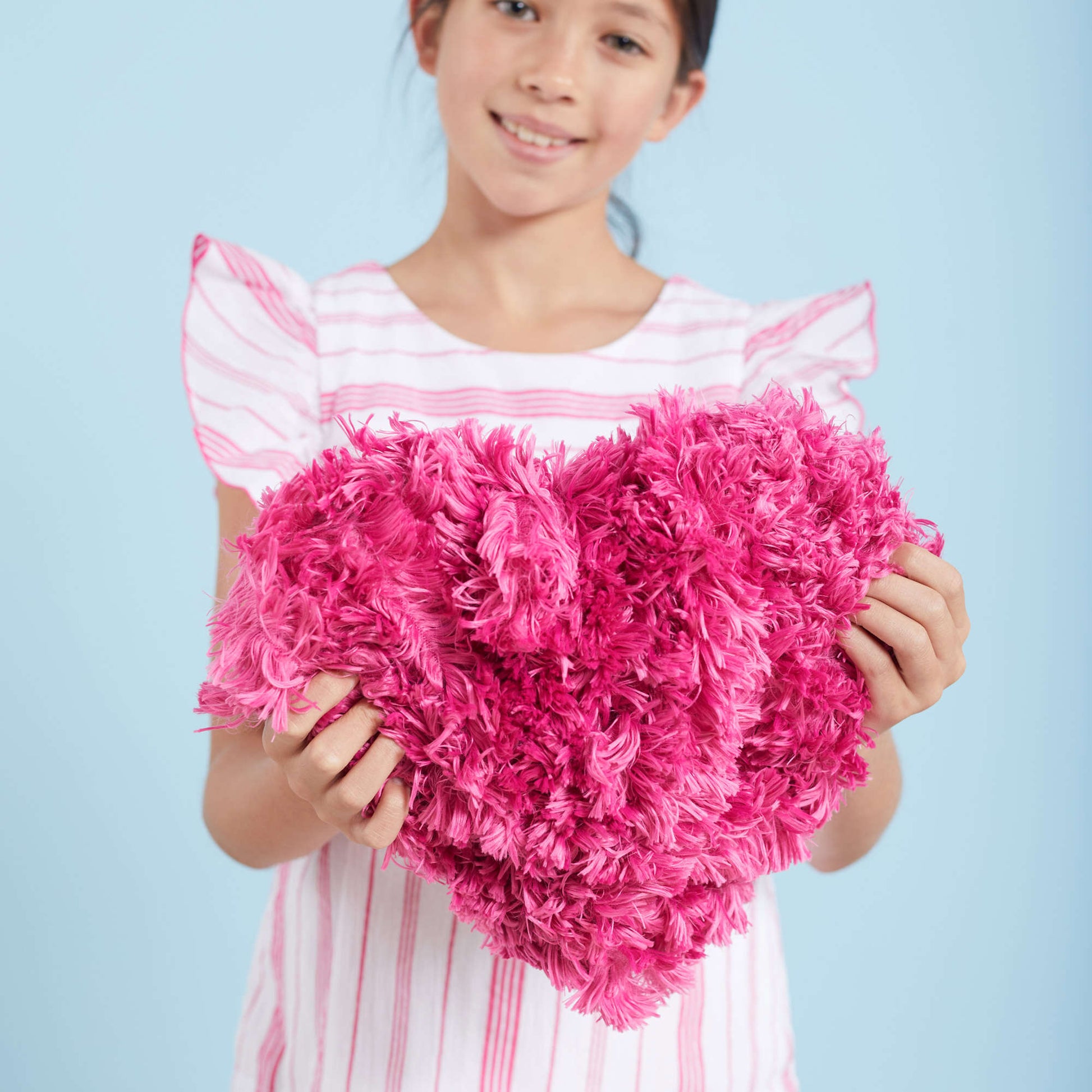 Free Red Heart Fur-Ever Yours Heart Craft Pattern