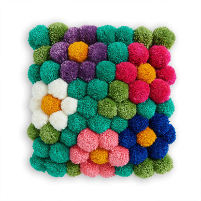 Red Heart Craft Pompom Garden Pillow Single Size