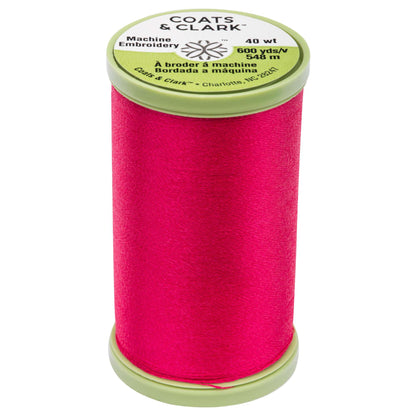 Coats & Clark Machine Embroidery Thread (600 Yards) Hot Petunia