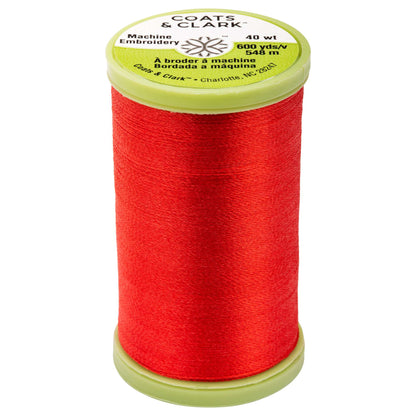 Coats & Clark Machine Embroidery Thread (600 Yards) Devil Red