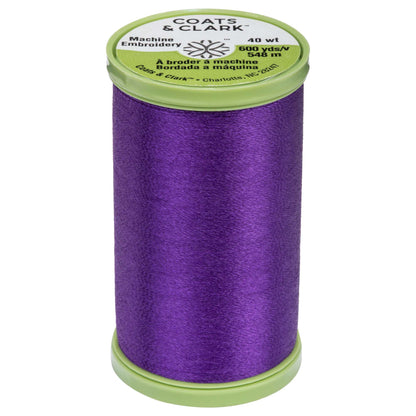 Coats & Clark Machine Embroidery Thread (600 Yards) Purple