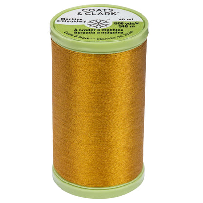 Coats & Clark Machine Embroidery Thread (600 Yards) Jungle Gold