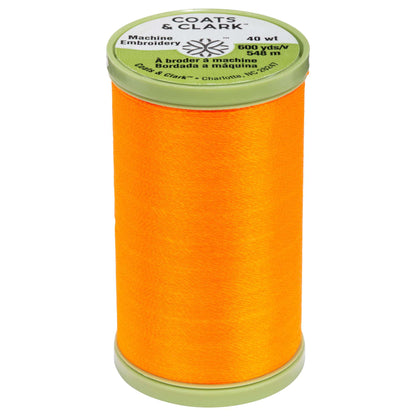 Coats & Clark Machine Embroidery Thread (600 Yards) Neon Orange