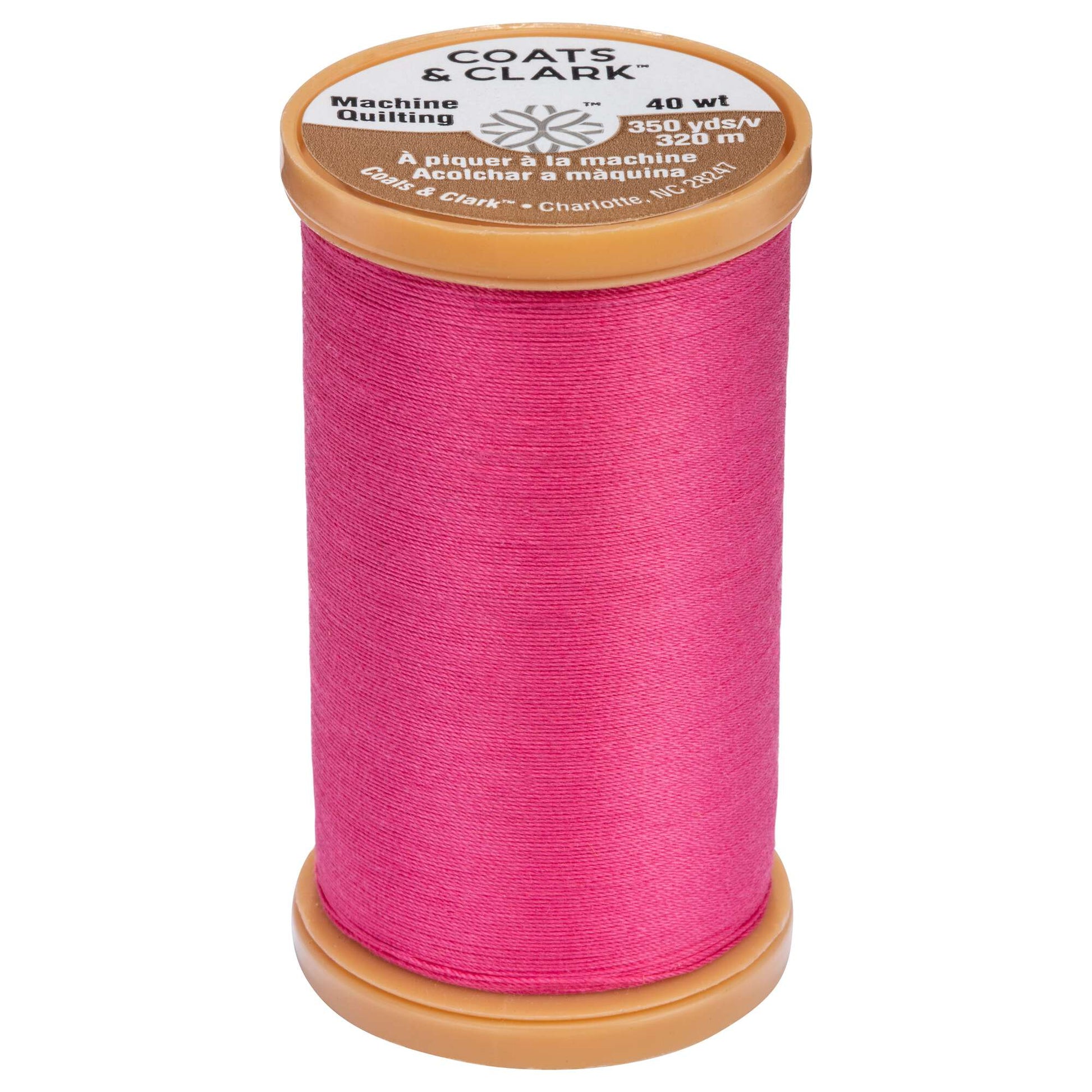 Coats & Clark Cotton Machine Quilting Thread (350 Yards) Hot Pink
