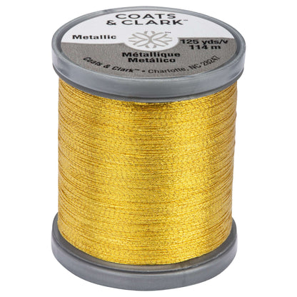 Coats & Clark Metallic Embroidery Thread (125 Yards) Bright Gold (Metallic)