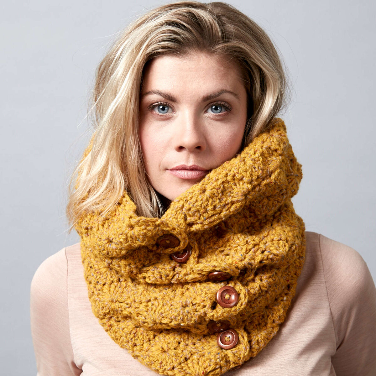 Crochet Cowl made in Sugar Bush Canoe yarn