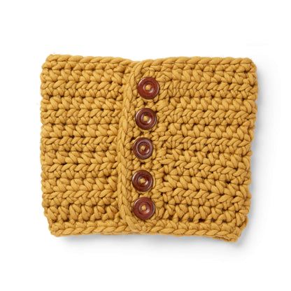 Sugar Bush Cool Button-Up Crochet Cowl Crochet Cowl made in Sugar Bush Chill yarn