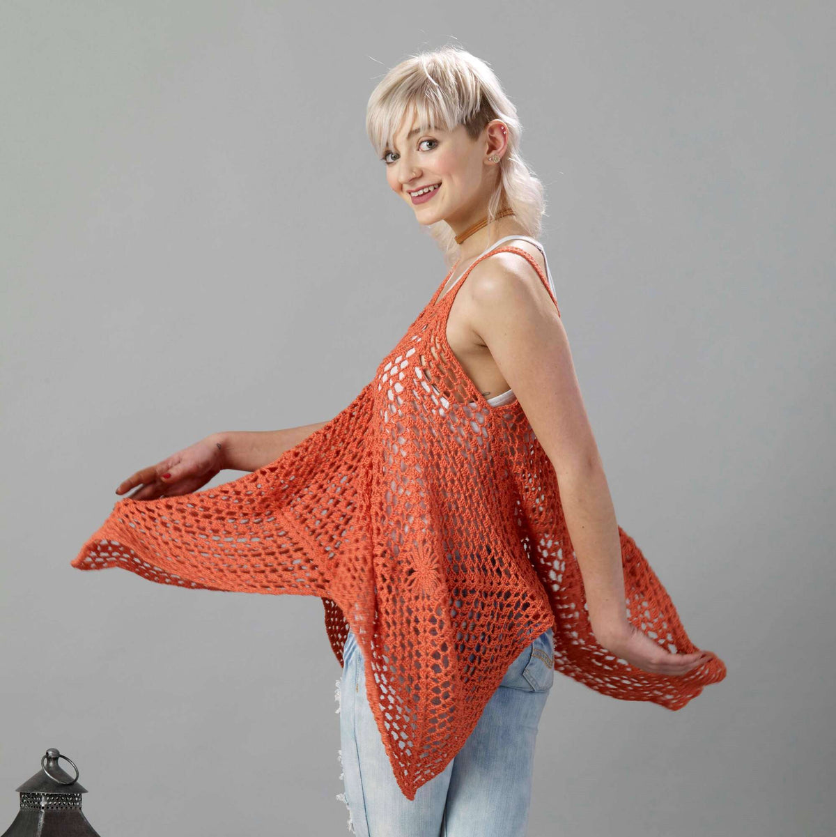 Crochet Tank Top made in Sugar Bush Nanaimo yarn