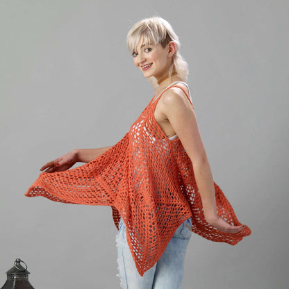 Sugar Bush Crochet Granny's Hankie Tank Crochet Tank Top made in Sugar Bush Nanaimo yarn