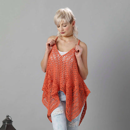 Sugar Bush Crochet Granny's Hankie Tank Crochet Tank Top made in Sugar Bush Nanaimo yarn