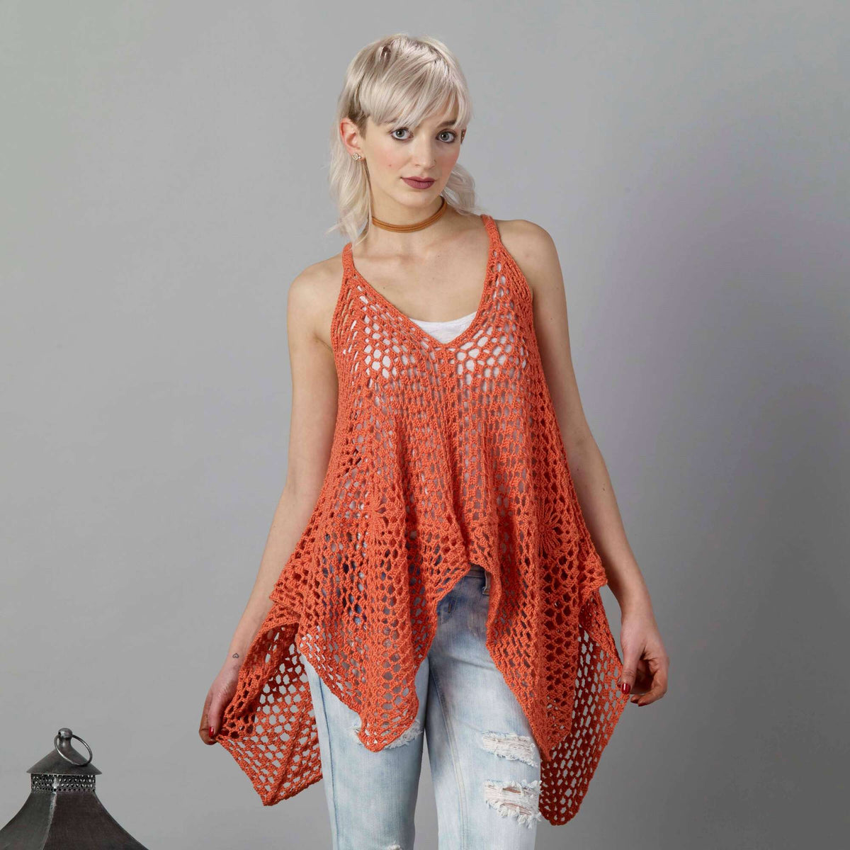 Crochet Tank Top made in Sugar Bush Nanaimo yarn