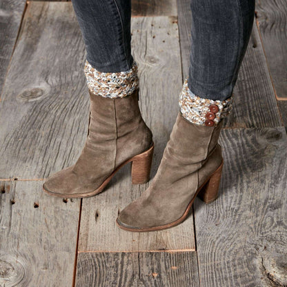 Sugar Bush Crochet Boot Cuffs Knit Accessory made in Sugar Bush Itty-Bitty yarn