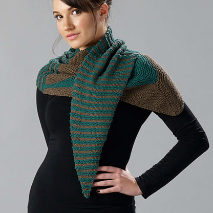 Sugar Bush Arrowhead Knit Scarf Knit Shawl made in Sugar Bush Cabot yarn