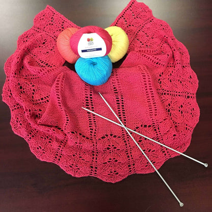 Sugar Bush Knit Winding Trail Shawl Knit Shawl made in Sugar Bush Nanaimo yarn