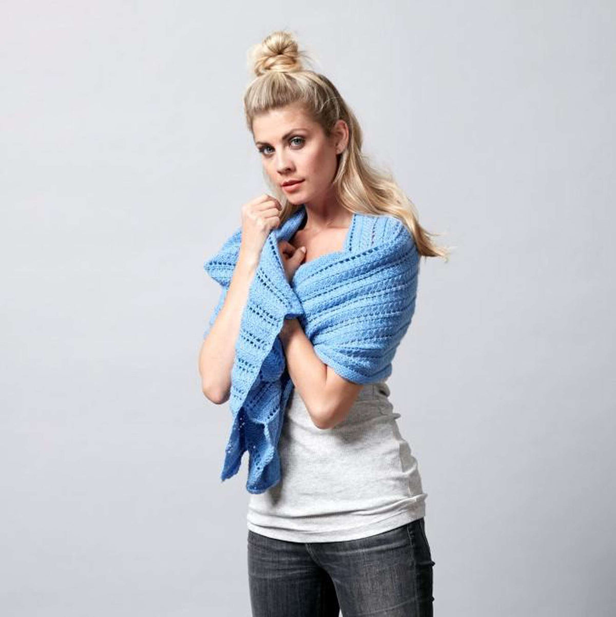 Knit Wrap made in Sugar Bush Itty-Bitty yarn