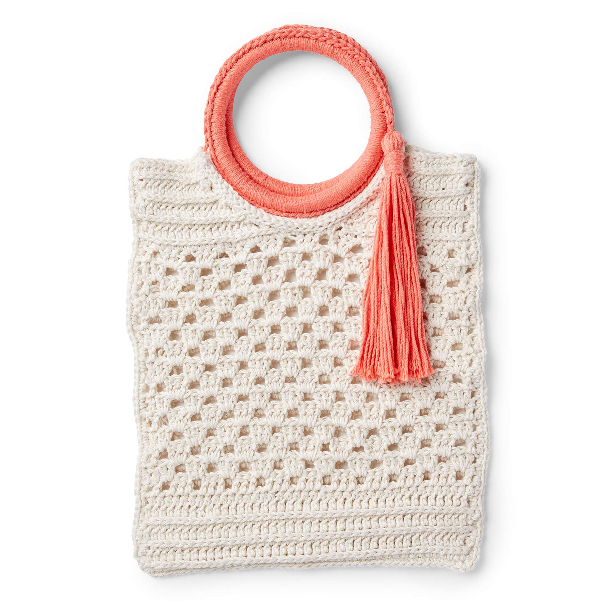 Lily Sugar'n Cream Crochet Beach Party Bag Tangerine