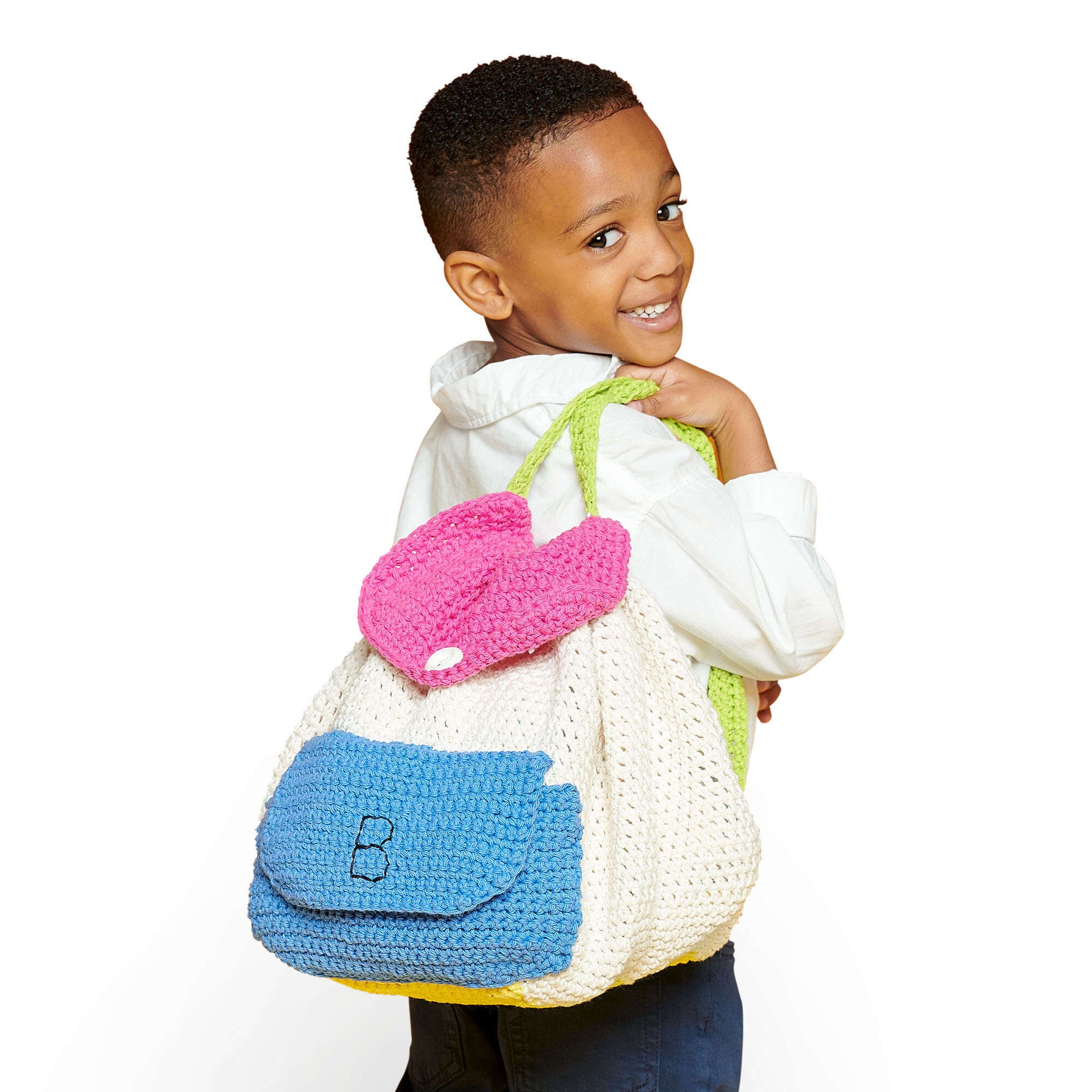 Free Lily Rainbow Patch Crochet Back Pack Pattern