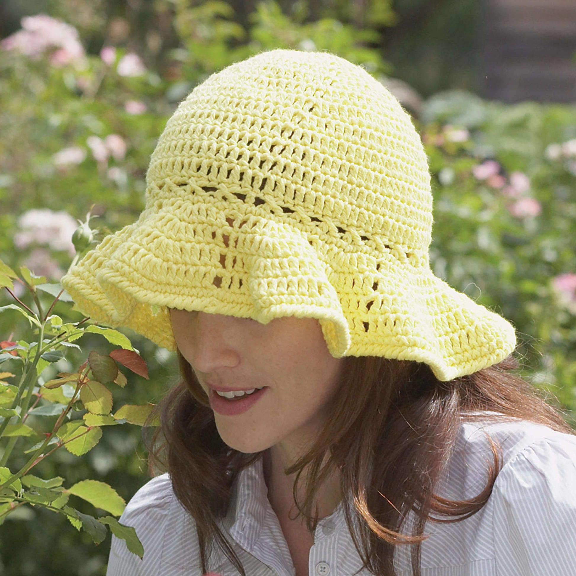 Free Lily Sugar'n Cream Sun Hat Crochet Pattern