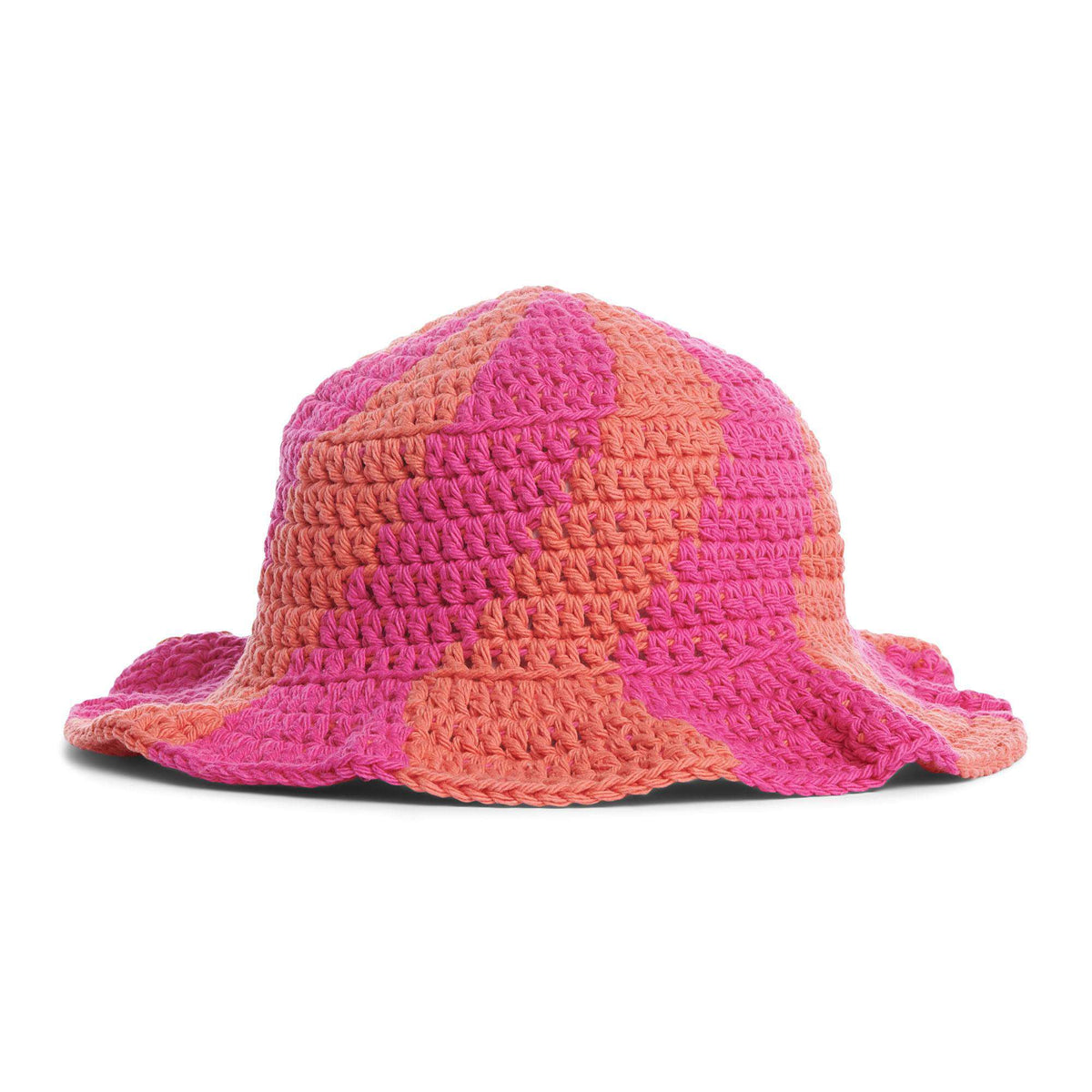 Swirl Candy Bucket Hat White & Pink SmoothIrie Crochet Striped Travel Beach NWT Strawberry Stripe Bucket Hat - Pastel Pink and White Striped  main image 3