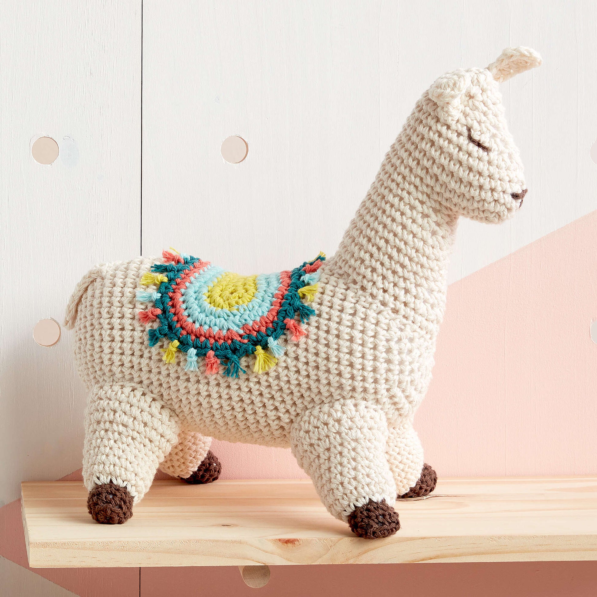 Lily Sugar'n Cream Lluna the Llama Crochet Toy Single Size