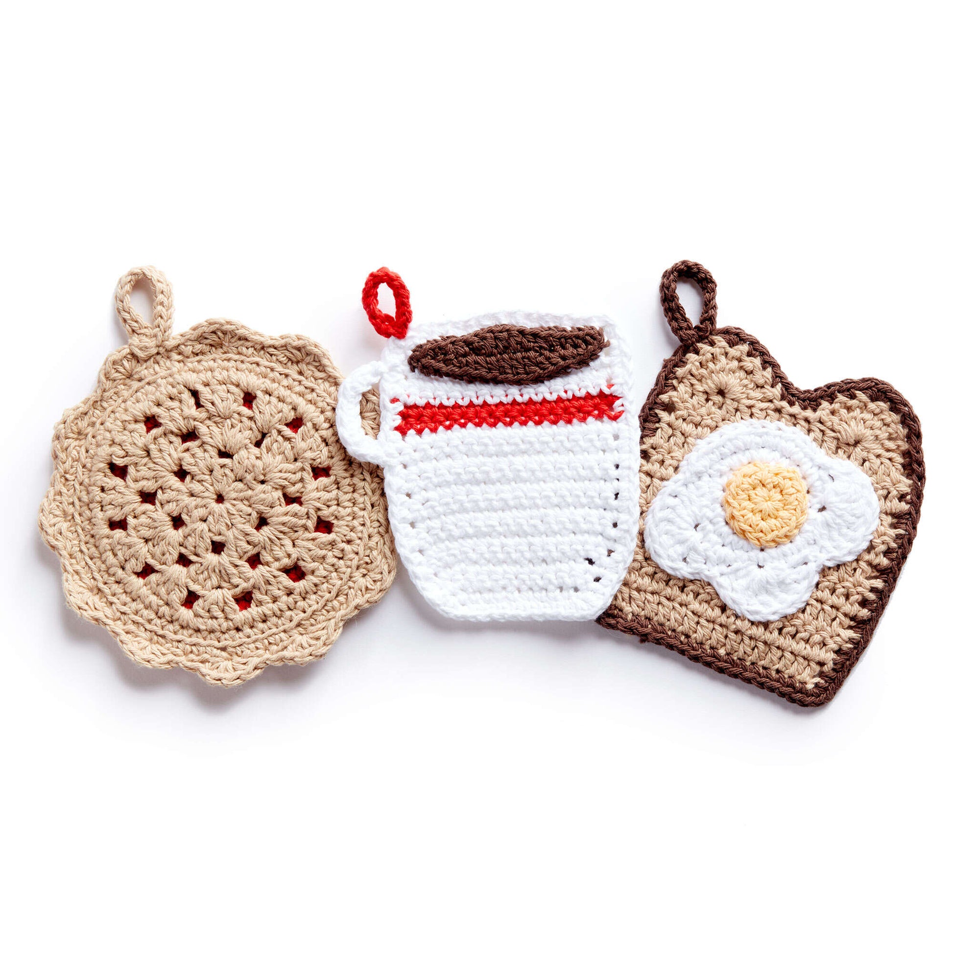 Free Lily Sugar'n Cream Crochet Pot Holder Diner Trio* Pattern