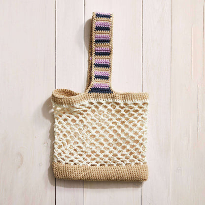 Stitch Club Meshy Crochet Market Bag + Tutorial Crochet Bag made in Lily Sugar'n Cream The Original yarn